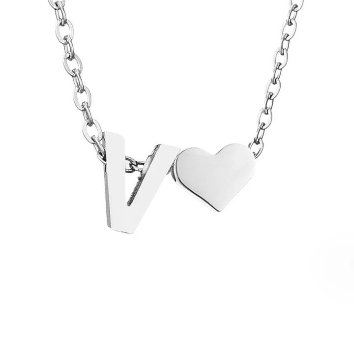 Courtney - Eternal Love Letter Silver Necklace