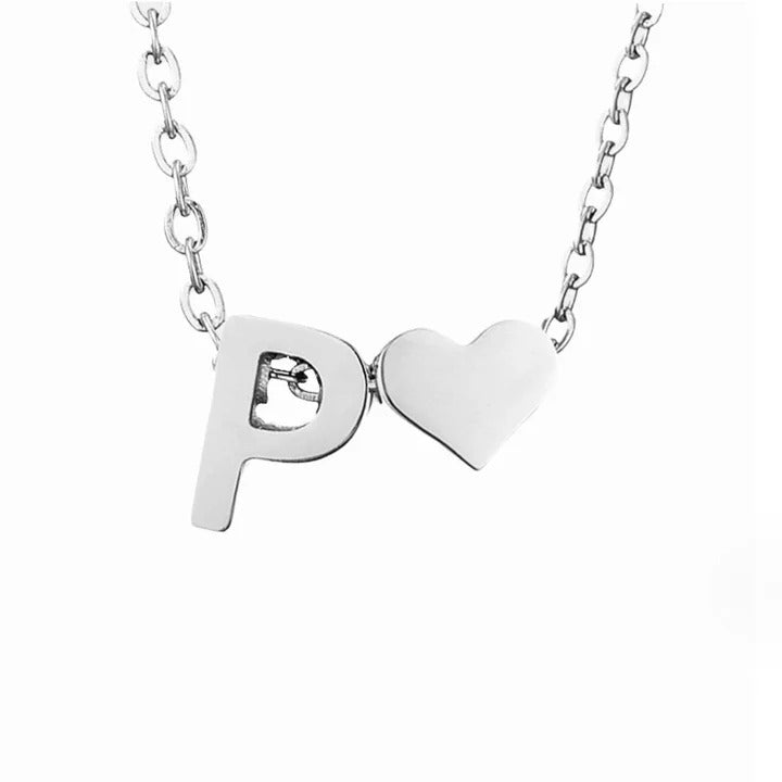 Courtney - Eternal Love Letter Silver Necklace