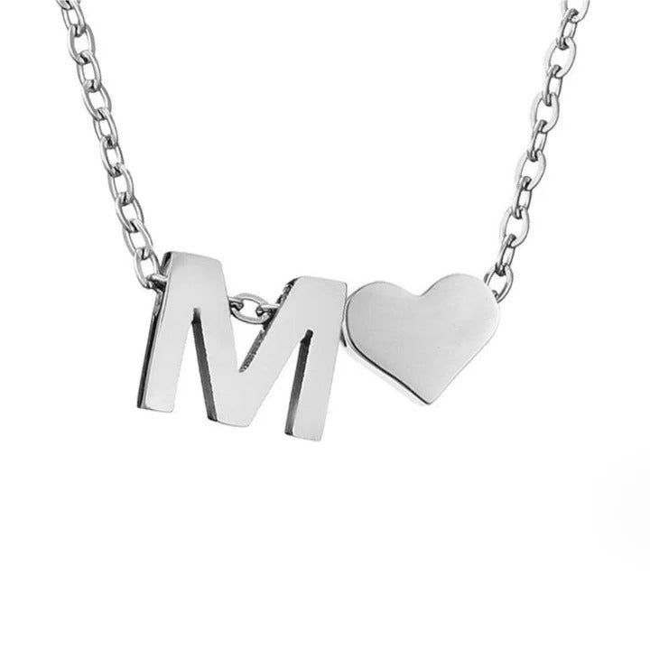 Courtney - Eternal Love Letter Silver Necklace