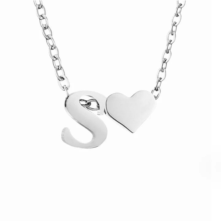 Courtney - Eternal Love Letter Silver Necklace