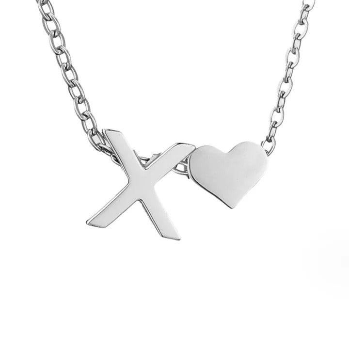 Courtney - Eternal Love Letter Silver Necklace