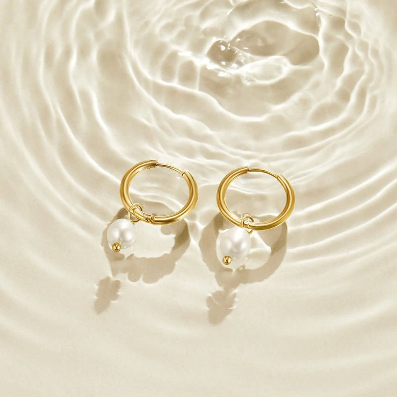 Bella - Elegant Freshwater Pearl Earrings