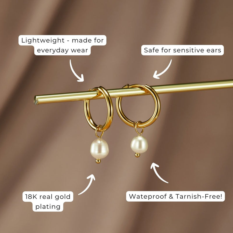 Bella - Elegant Freshwater Pearl Earrings
