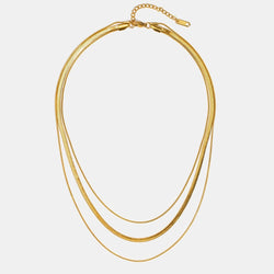 Amber - Layered Gold Necklace with Multiple Strands
