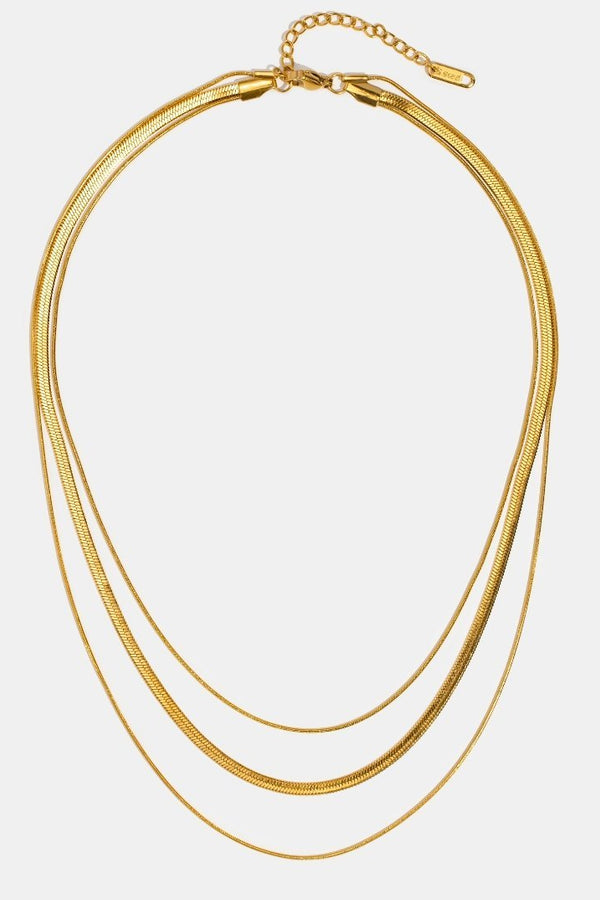 Amber - Layered Gold Necklace with Multiple Strands