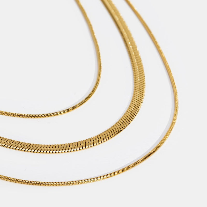 Amber - Layered Gold Necklace with Multiple Strands