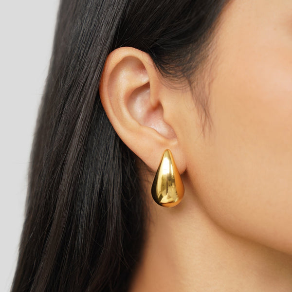 Ame - Gold Teardrop Earrings