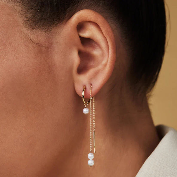 Gold Delia Crest Earrings