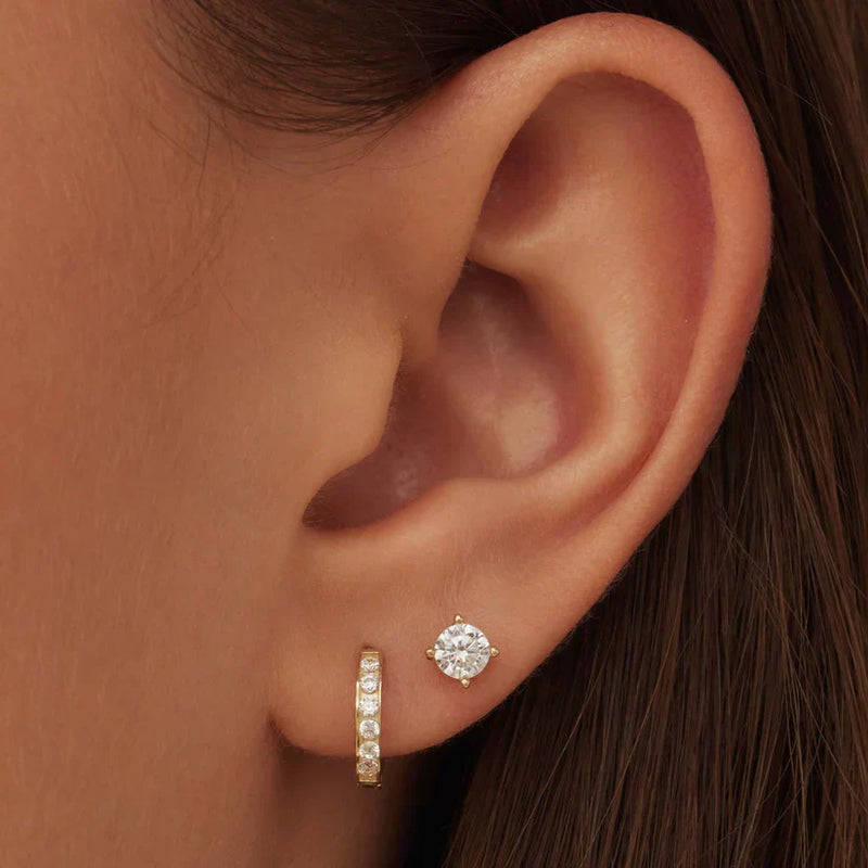 Gold Dara Brillane Stone Earrings Set