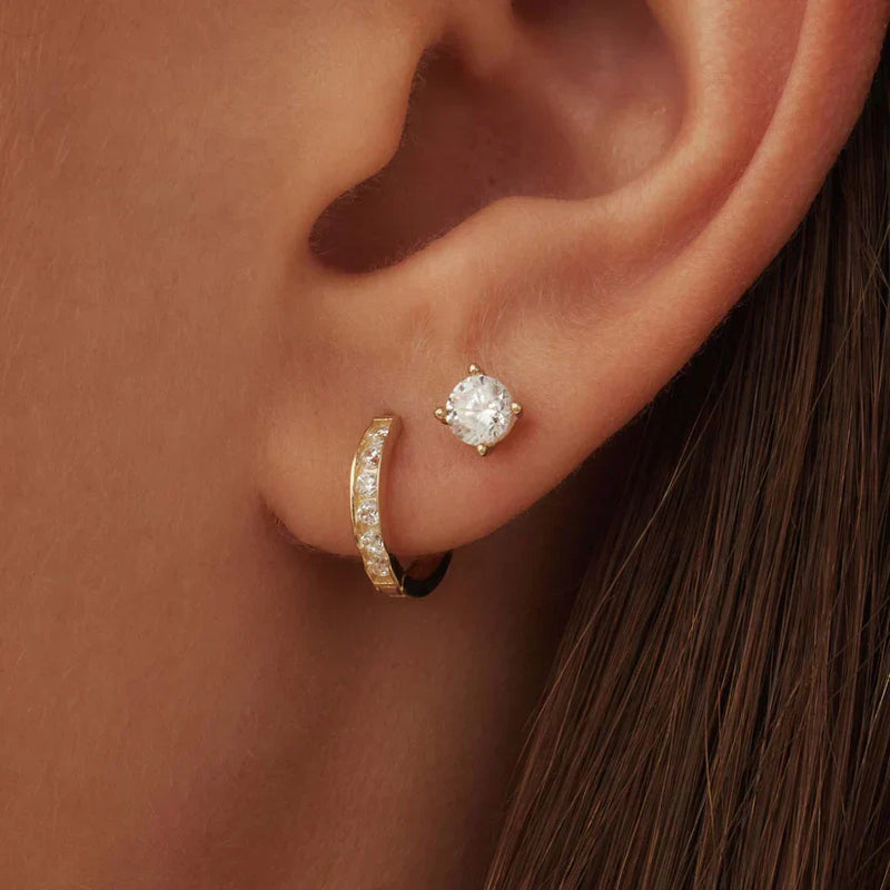 Gold Dara Brillane Stone Earrings Set