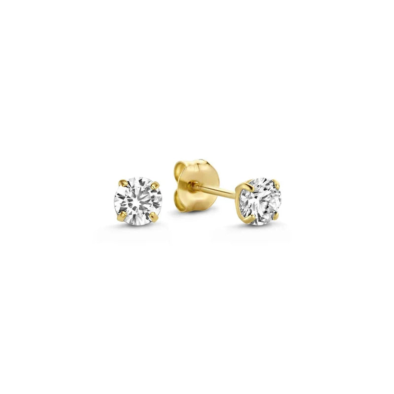White Gold Moon Tears Stone Earring Set
