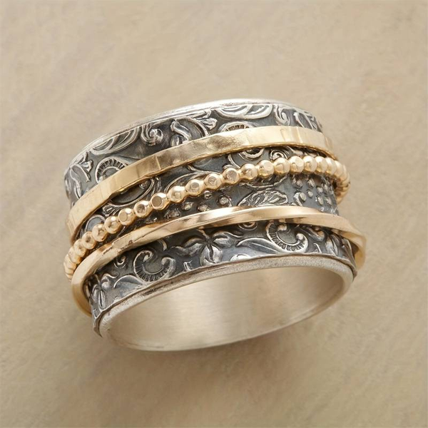 Dorothy - Antique Gold and Silver Vintage Ring