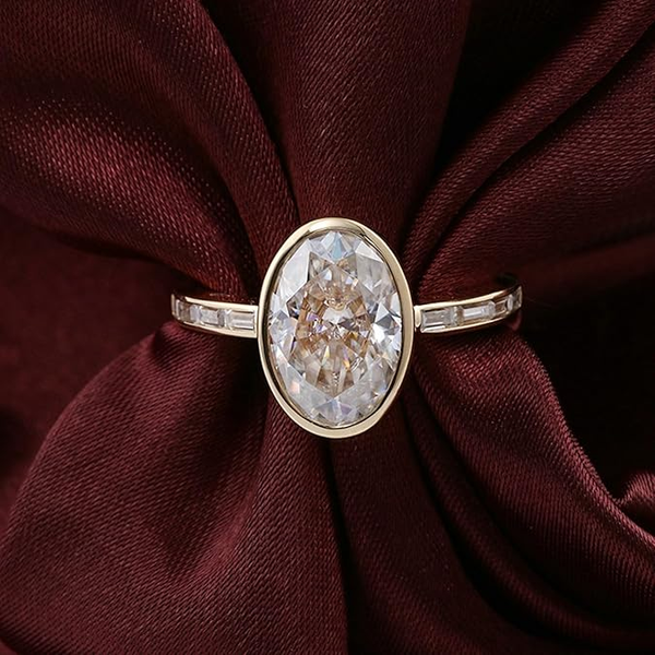 Joyful Elegance - White Moissanite Ring