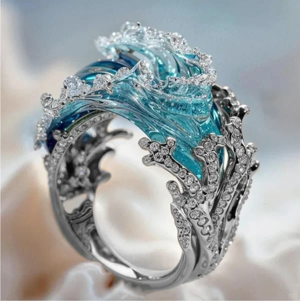 Serenity - Ocean-Inspired Vow Ring