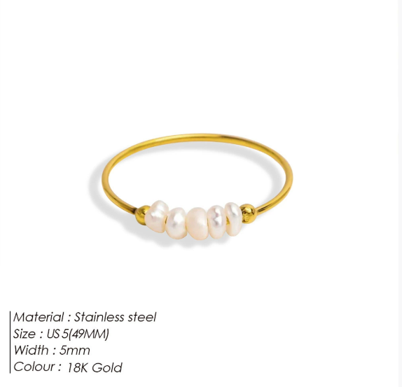 Graceful Freshwater Pearl Ring