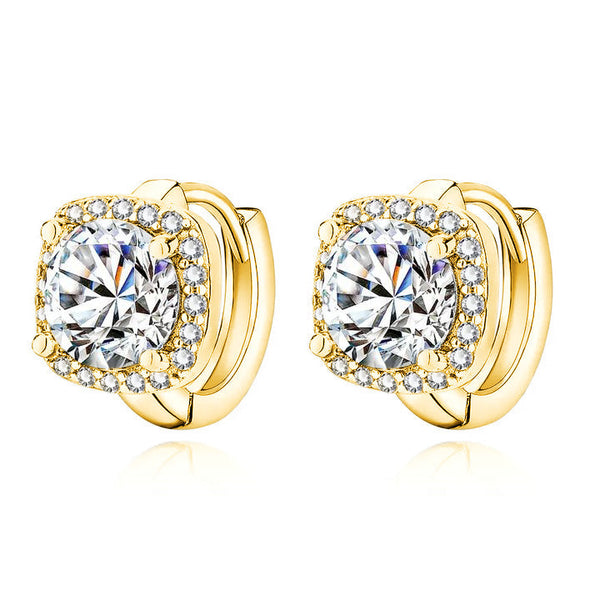 Erica - Gold Square Earrings