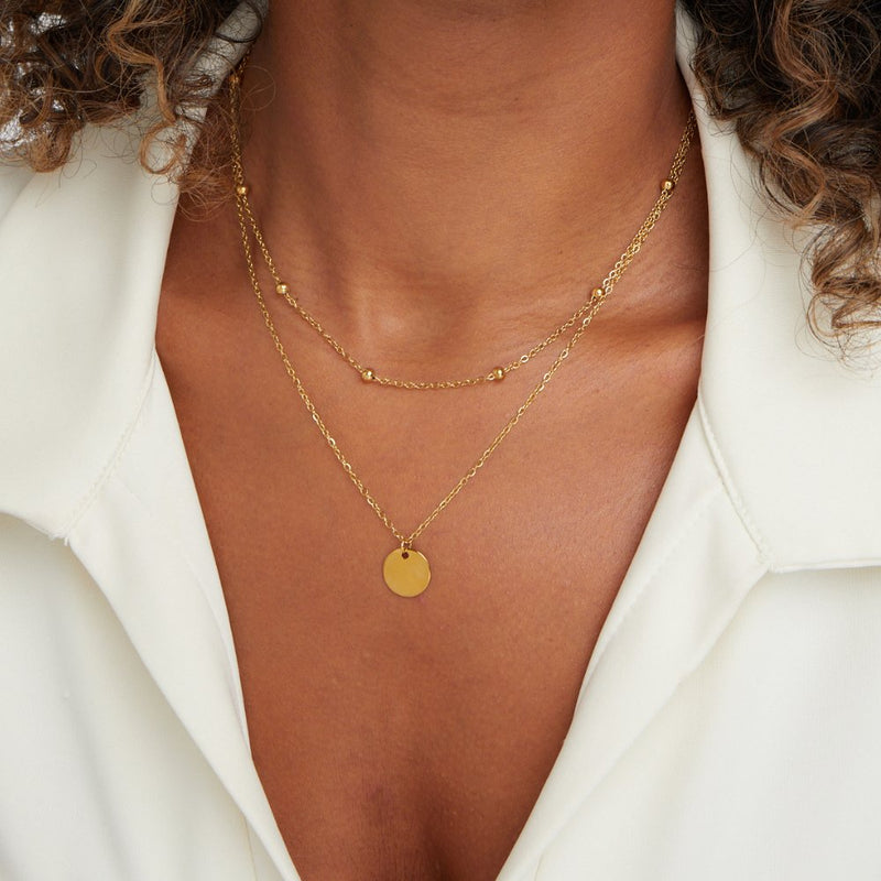 Amanda - Multi-Layered Disc Pendant Necklace