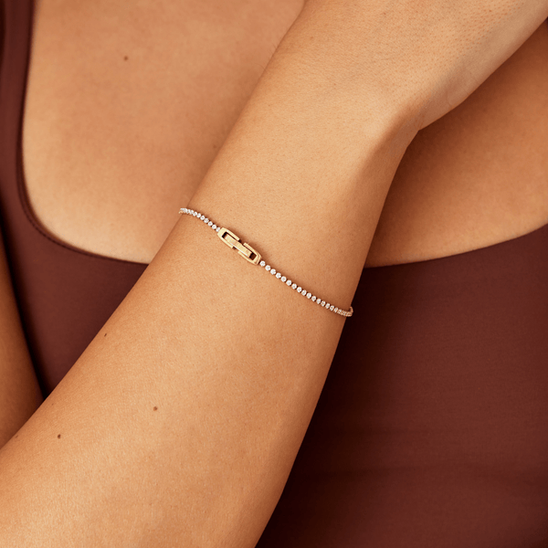 Gold Crystal Bracelet by Niyah