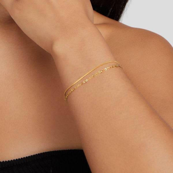 Gold Layered Bracelet by Pia