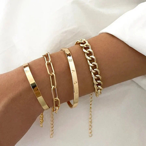Beatrice - Gold Elan Mercer Bracelet Set