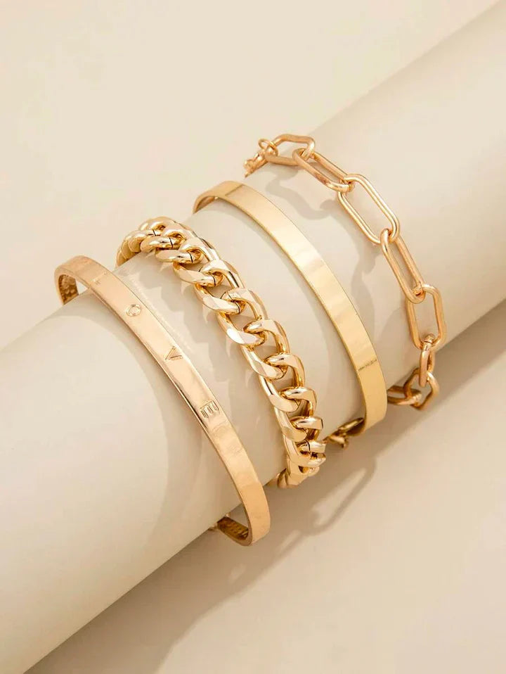 Beatrice - Gold Elan Mercer Bracelet Set