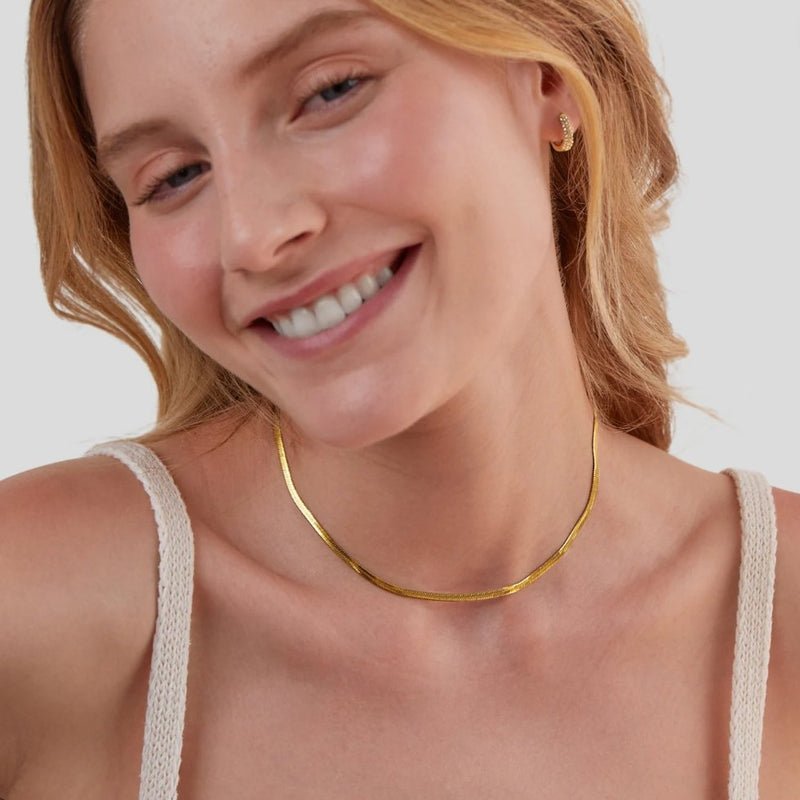 Annie - Gold Snake Chain Necklace