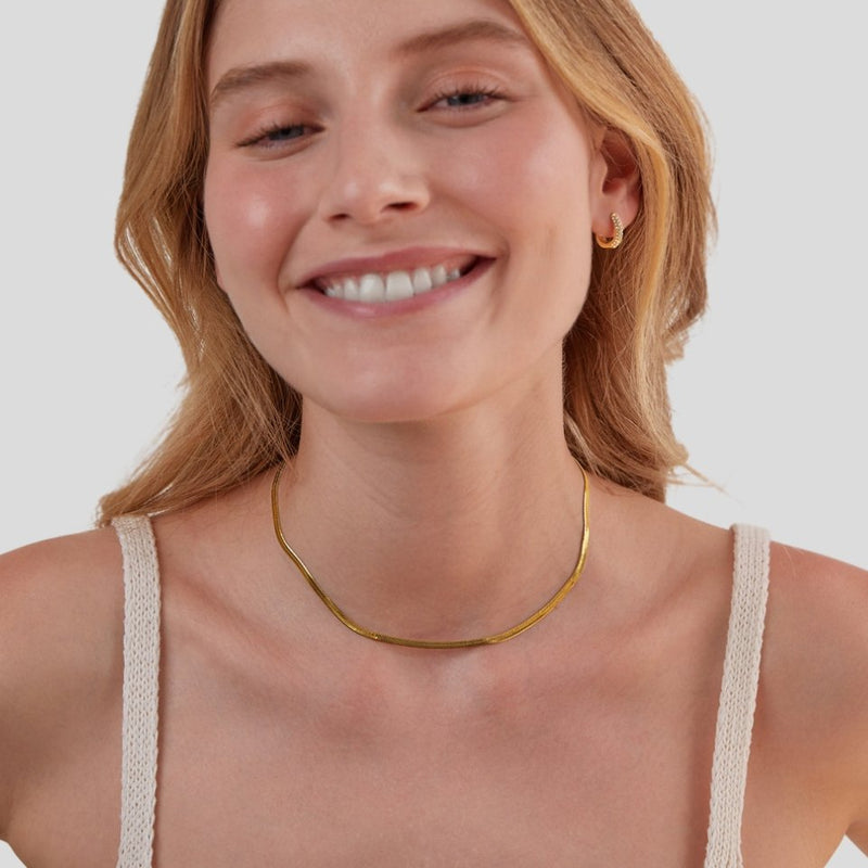 Annie - Gold Snake Chain Necklace