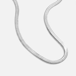 Silver Snake Chain Necklace by Sarya