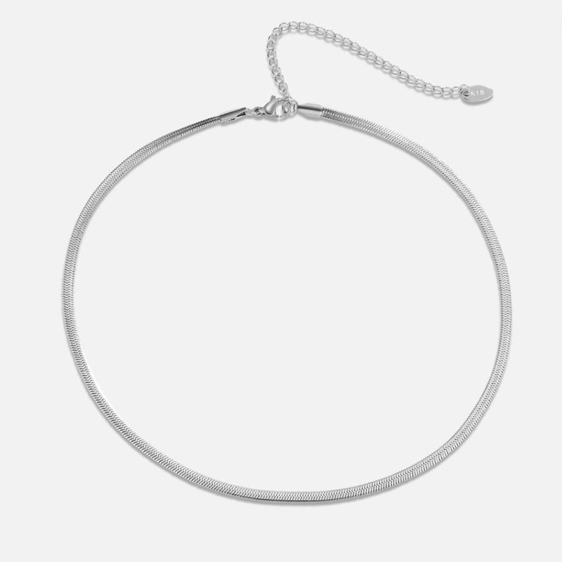Silver Snake Chain Necklace by Sarya