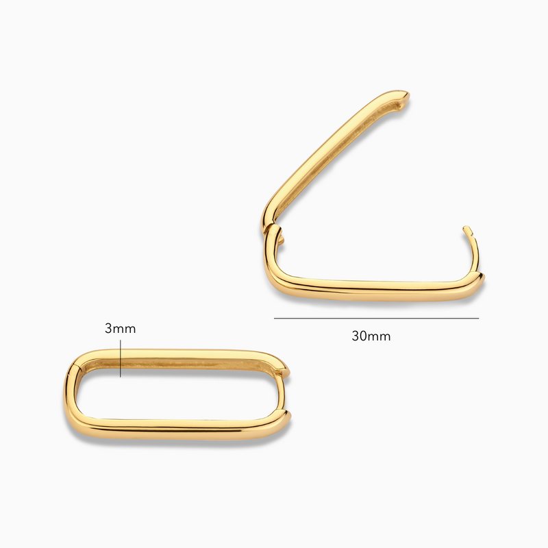 Diana - Gold Large Icon Pavé Hoop Earrings