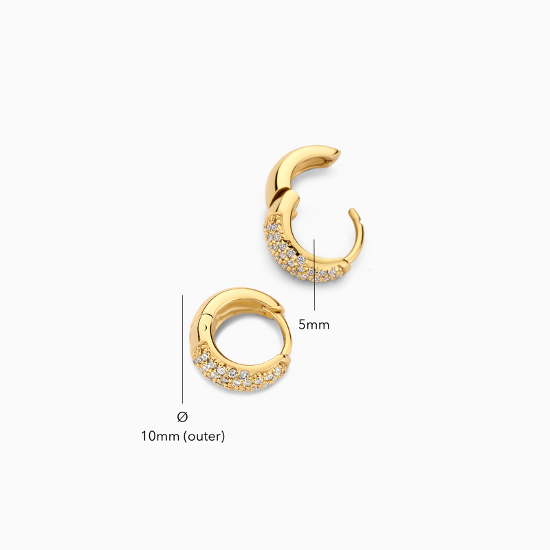 Jules Mini Hoop Earrings in White Gold