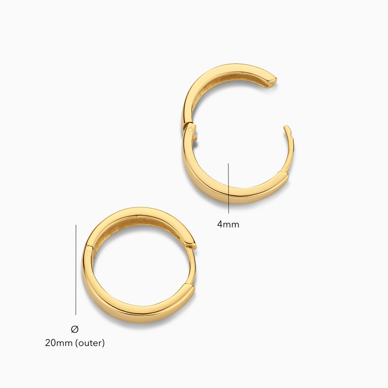 Gia Hoops Earrings | White Gold