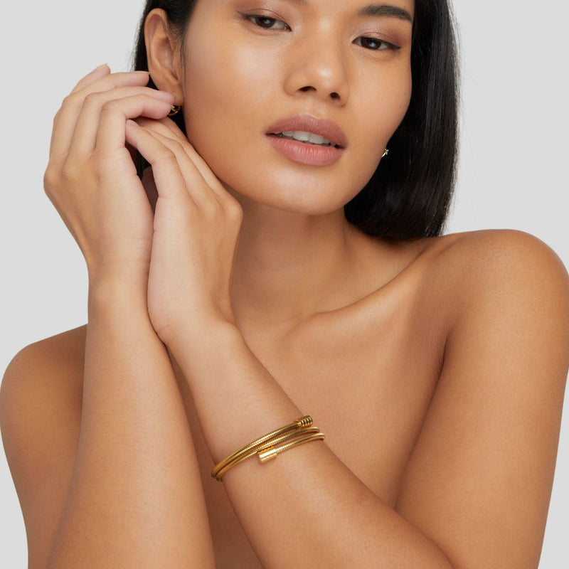 Spiral Gold Bracelet
