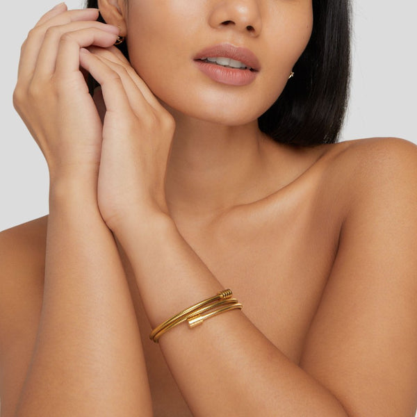 Spiral Gold Bracelet