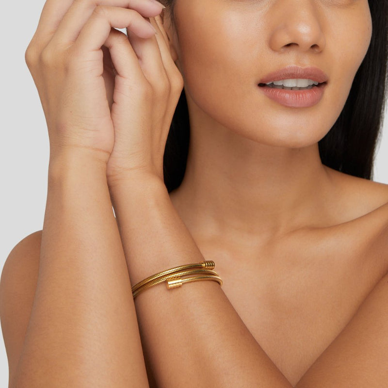 Spiral Gold Bracelet