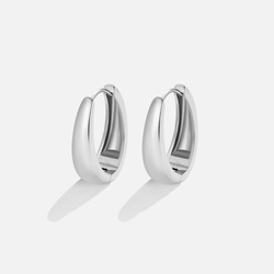 Valentina Silver Hoop Earrings - Elegant and Timeless Design