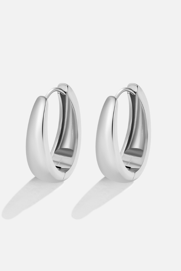 Valentina Silver Hoop Earrings - Elegant and Timeless Design