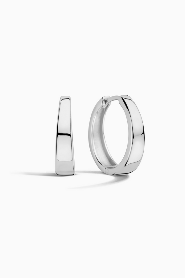 Gia Hoops Earrings | White Gold