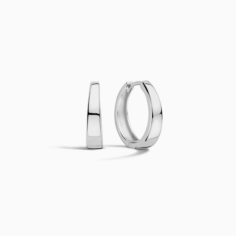 Gia Hoops Earrings | White Gold