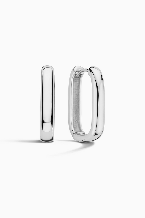 White Gold Iconic Hoop Earrings
