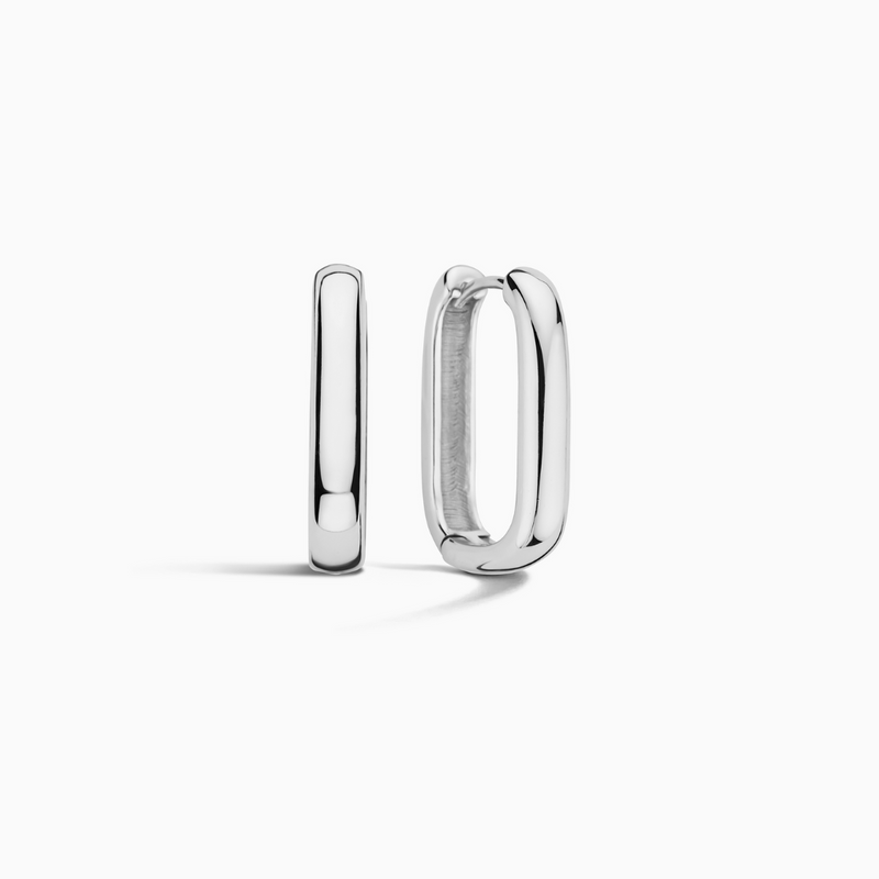 White Gold Iconic Hoop Earrings